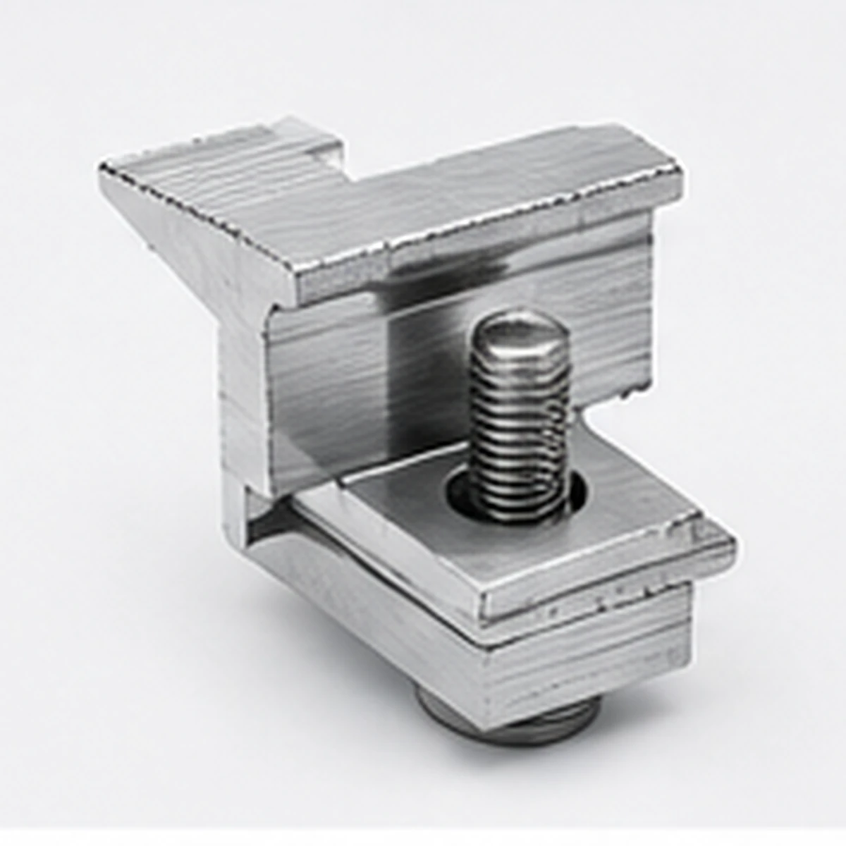 Solar panel end clamp for PV mounting system